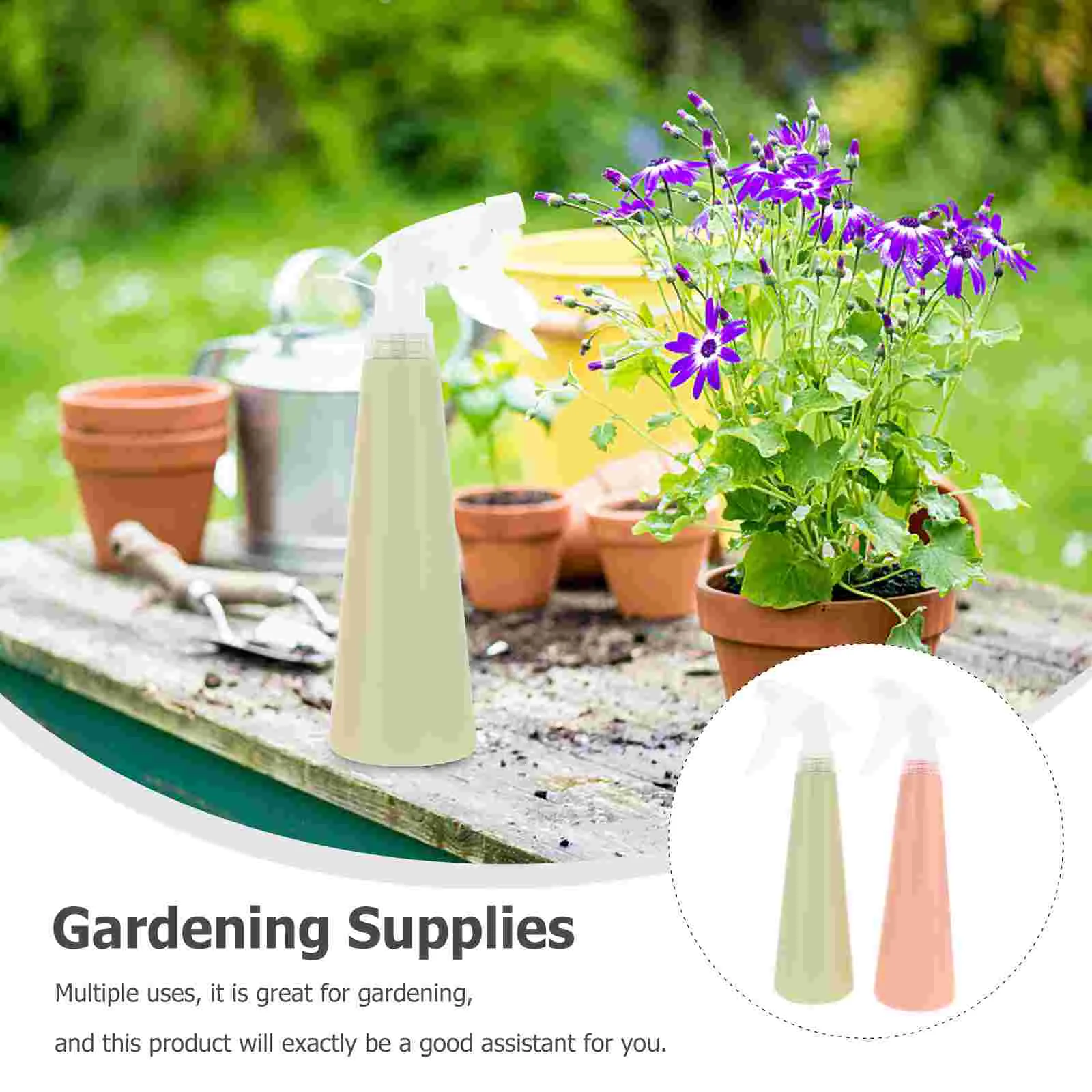 

2Pcs Watering Can Hand Pressed Sprayer Small Bottle Planting Supplies PVC Material Garden Tools Flower Pot Sprinkler Home