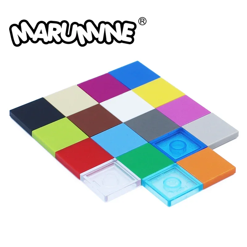 

Marumine MOC Blocks 2x2 Tile 100PCS Building Bricks Piece Accessories Parts Compatible with 3068 Base Construction Board Plate