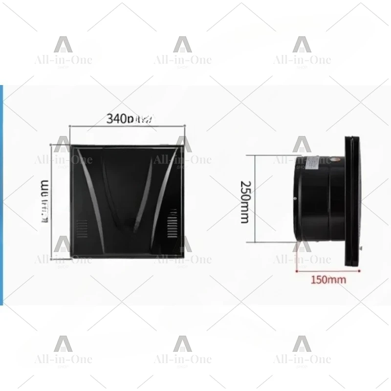 Extractor Ventilation , Kitchen Household Exhaust Fan 10-Inch High-Power Wall- Window-Type