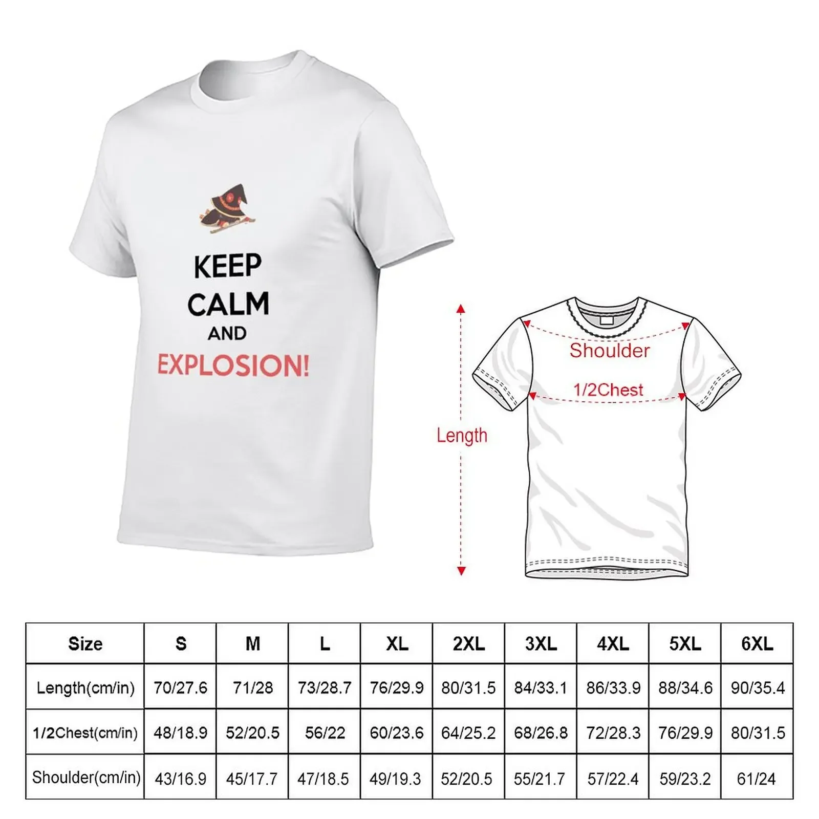 Megumin - Explosion! T-Shirt cotton graphic tees plain graphic t shirt vintage mens clothes