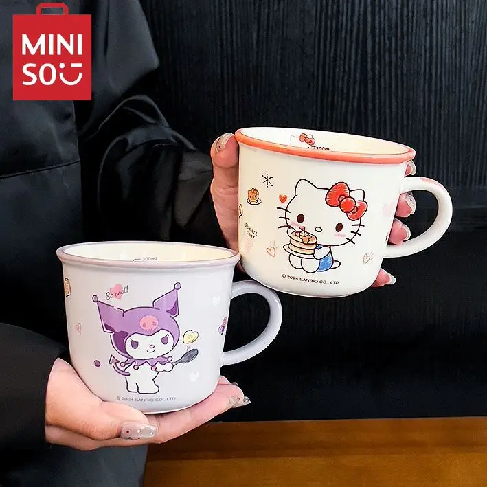 Sanrio cartoon kuromi 340ml ceramic mug home milk drinking cup cute big ear dog Melody Kitty ceramic mugs