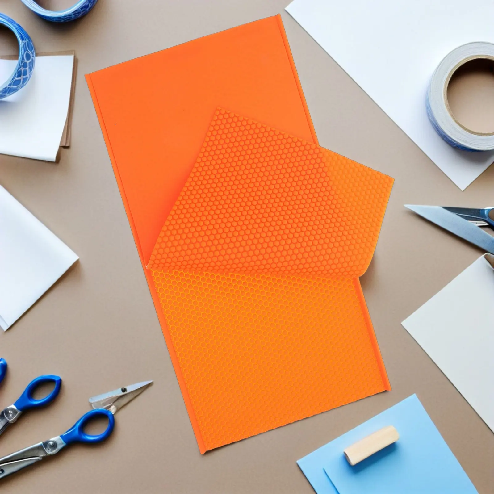 Beeswax Press Sheet Silicone Mold Orange Honeycomb Wax Sheet Maker for Beekeeping DIY Craft Supplies Beeswax Press Molds