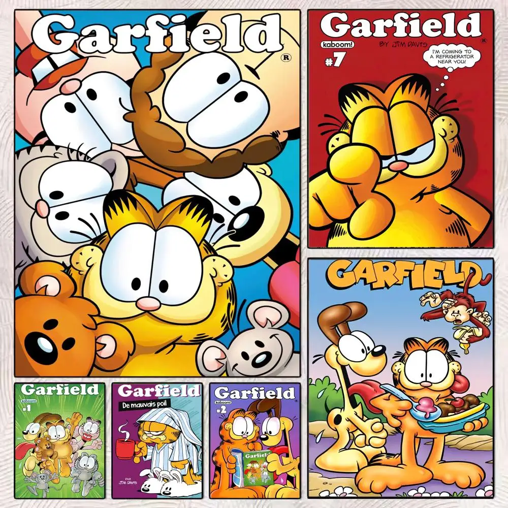 

Cartoon Anime G-GarfieldS Poster HD Art Mural Wallart Poster Waterproof Vintage Print Decor for Home Decoration DIY Durable