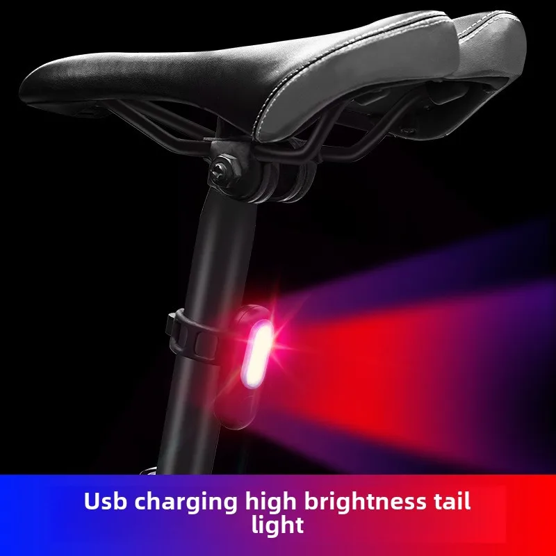 Bicycle Tail Light USB Charging Mountain Bike Highlight Night Riding Warning Light Universal Bicycle Accessories