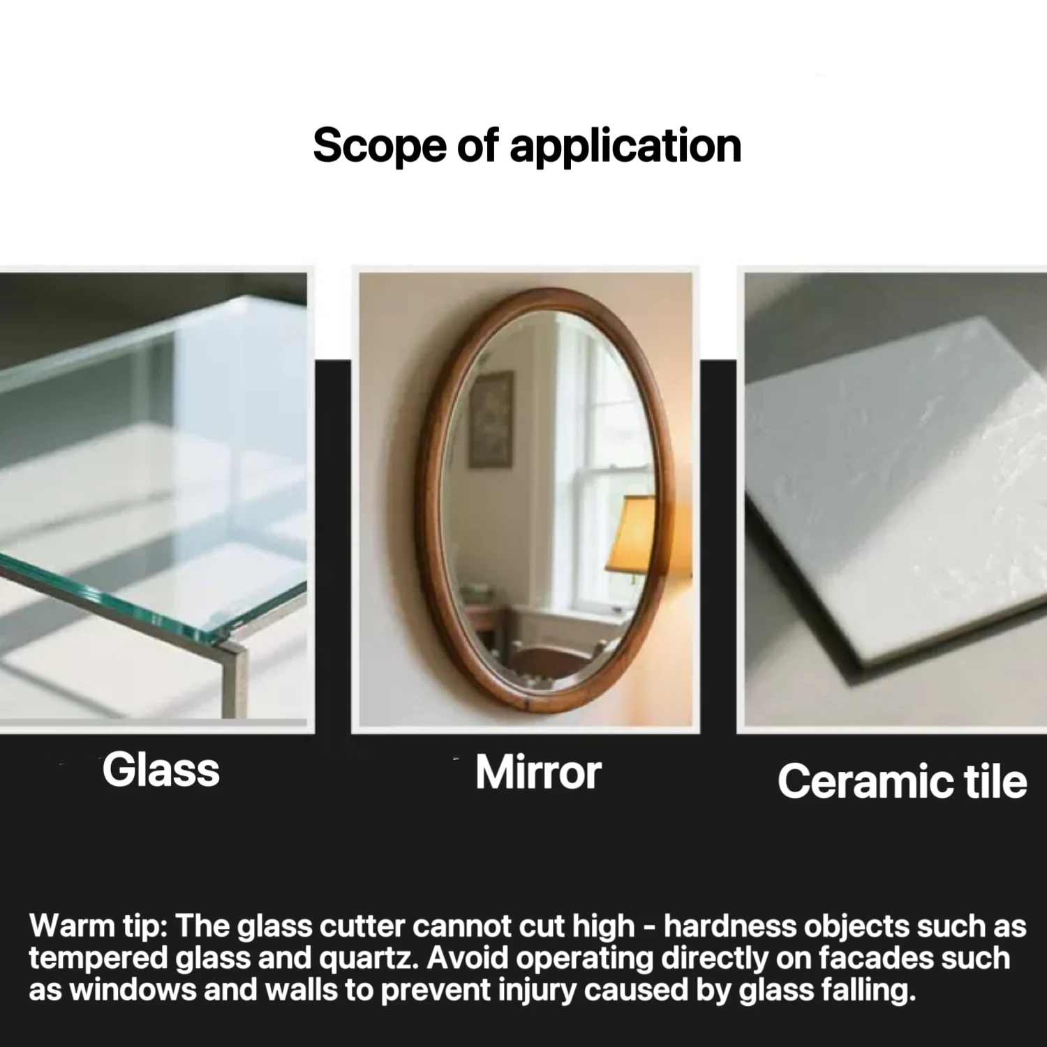 Glass Cutter Tool Set with Mini Diamond Saw Blade for Glass, Mirror, Ceramic Tile Cutting