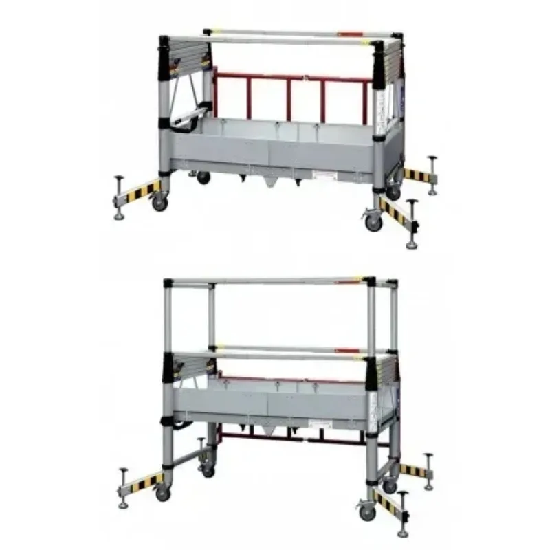 الألومنيوم الحديثة للطي تمديد تلسكوبي سقالة مزيج سلم معدات البناء للاستخدام الصناعي