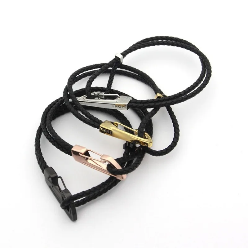 

Браслет с пряжкой-лобстером и цветком сливы, мужской кожаный браслет