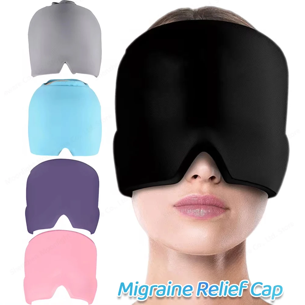 Migraine Relief Hat headache hat Gel Hot Cold Therapy Ice Cap For Relieve Pain Ice Hat Eye Mask Stress Pressure Pain Relief