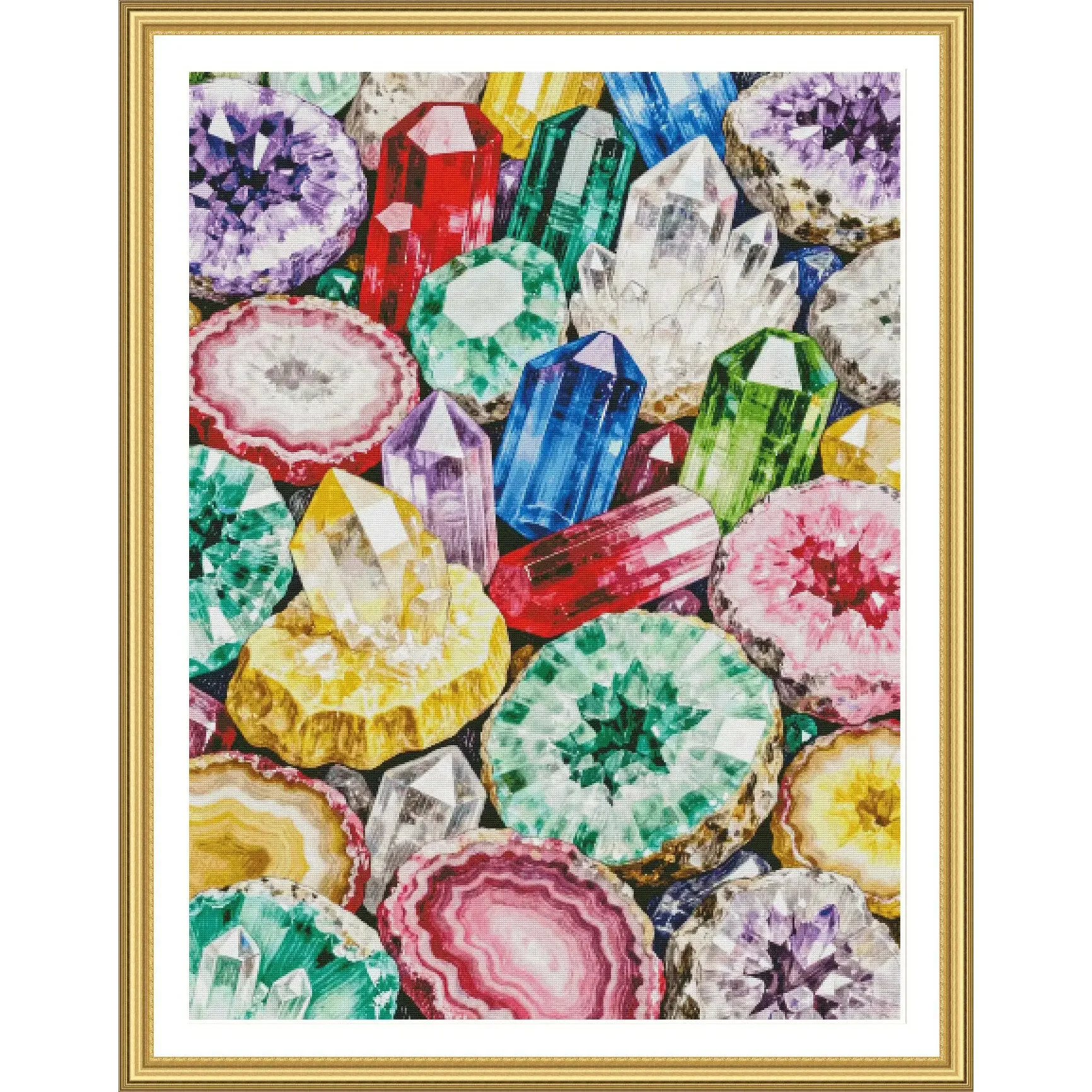 [ZZ8156-Crystal Story] Stamped Cross Stitch Kit 11CT 14CT 16CT 18CT Printed Canvas Cotton Threads DIY Embroidery Home Wall Decor