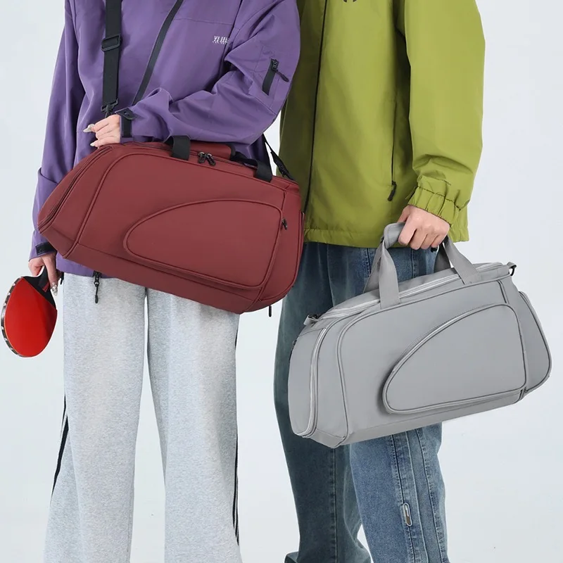 卓球パドルバッグ ジムバッグ トラベルバッグ 靴コンパートメント付き ウェットドライ分離コンパートメント スポーツ用大容量