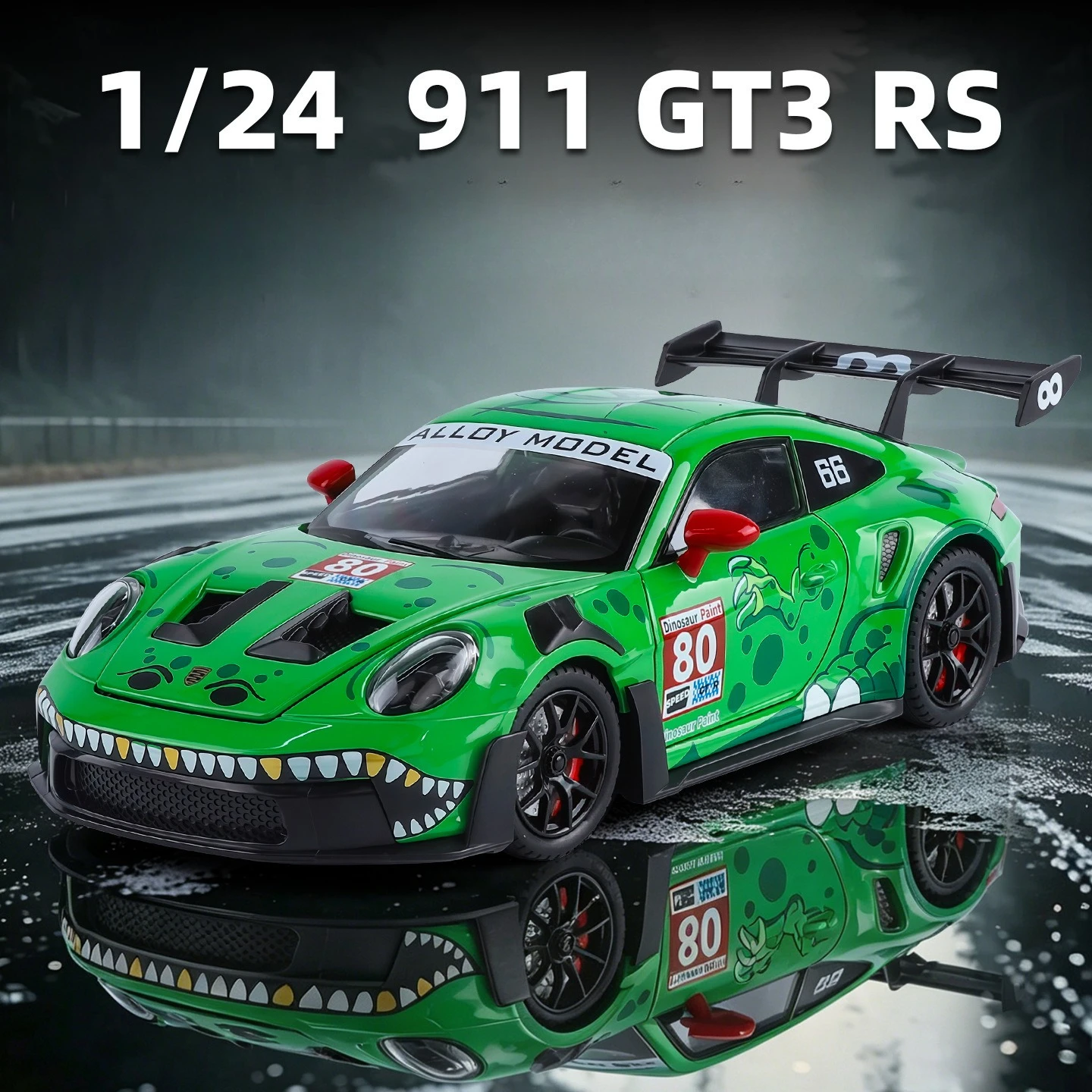 

King Car Wholesales 1:24 GT3 Dinosaur Model Imitation Alloy Children's Sound-light Pullback Toy Cars