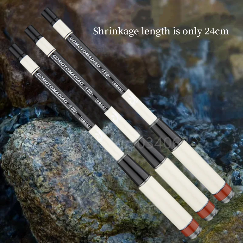 Telescopic Fishing Rod 1.2/1.5/1.8/2.1m Fiber Fishing Rod Combination Feeding Rod Casting Rod Fishing Accessories