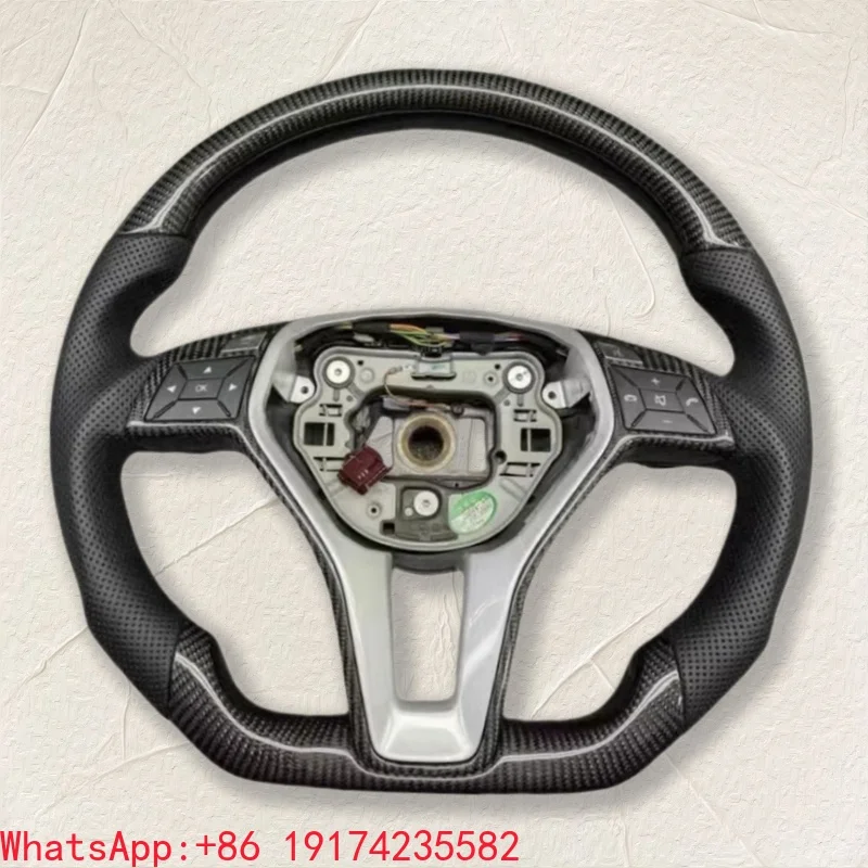 

ForCarbon Fiber Leather Steering Wheel for GLC GLE450 C63 C450 E63 W176 W204 W205 W213 W218 A250 AMG Car Accessori