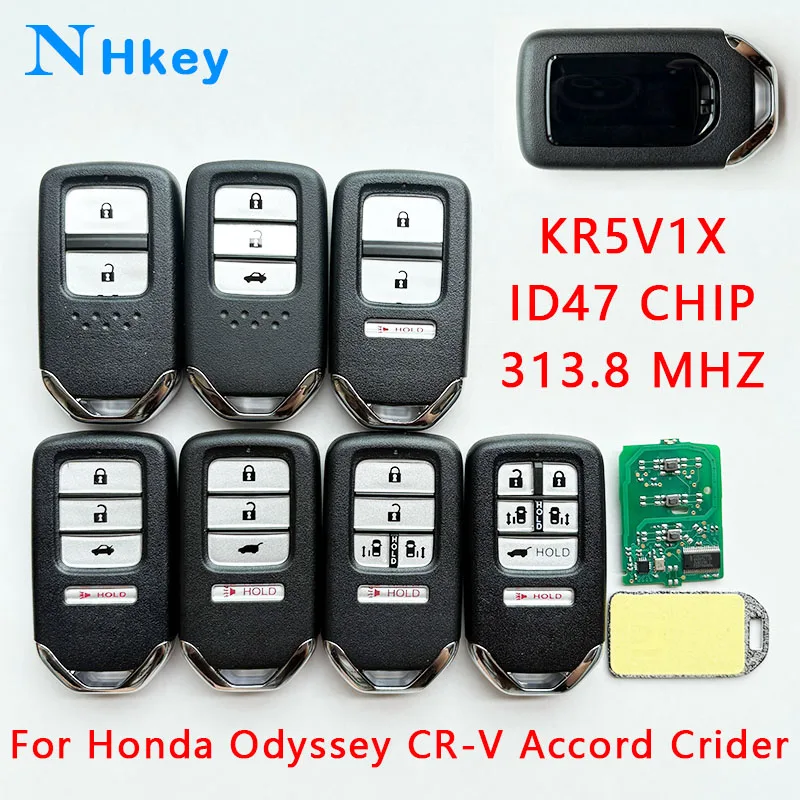 

NHkey FCC ID: KR5V1X 313.8MHz ID47 Chip A2C83158300 Remote Control Key For Honda CR-V Accord Crider Odyssey 2014-2017