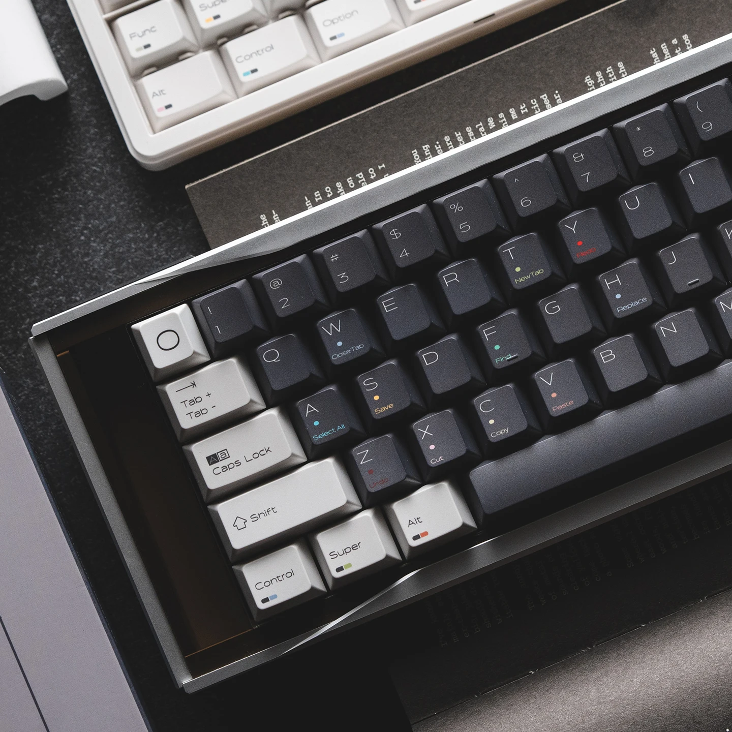 

FBB Keycaps Play PBT Dye Key caps Set for 60%, 75%, 80%, 96%, 100% Mechanical Keyboards Keycap Cool Black DIY PC Accessories