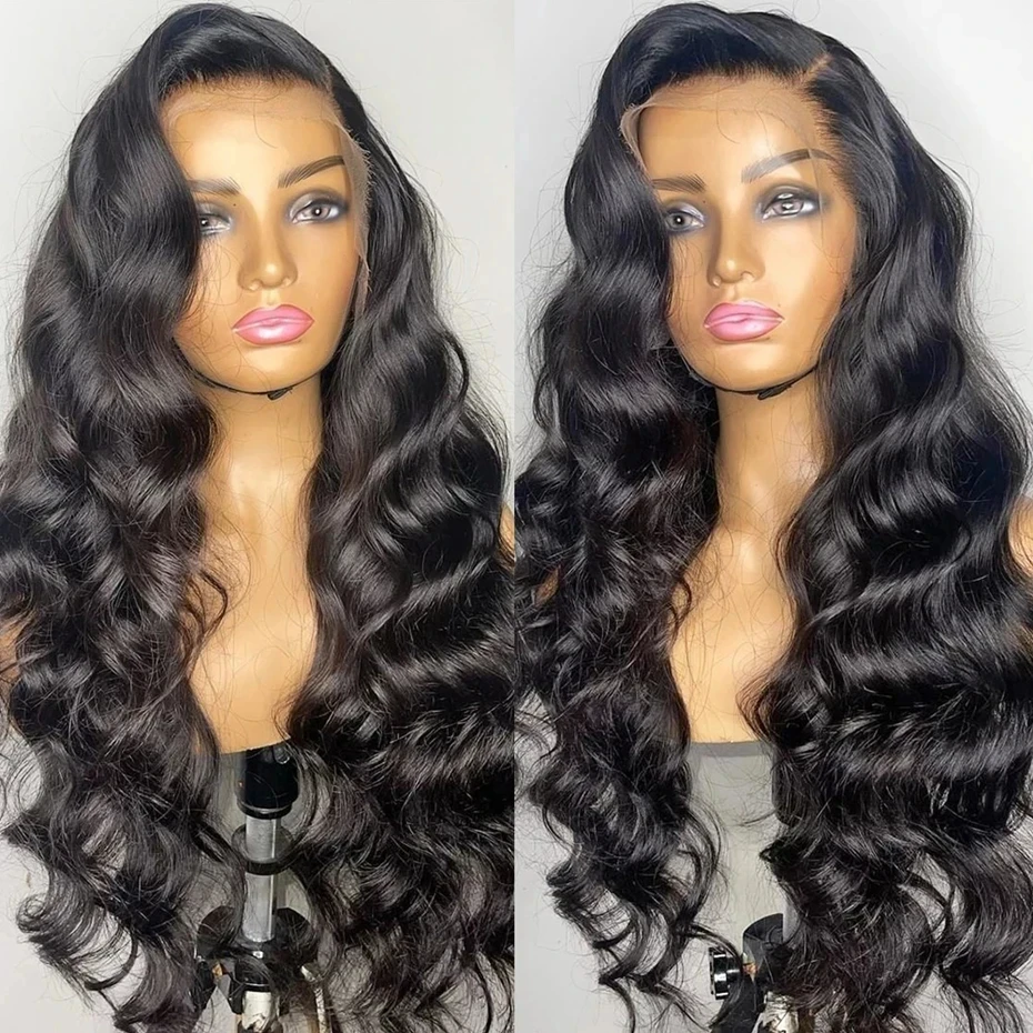 Body Wave Human Hair Wig 200 Density 13x4 Lace Frontal Human Hair Wig Brazilian 13x4 Transparent Lace Front Wigs For Black Women