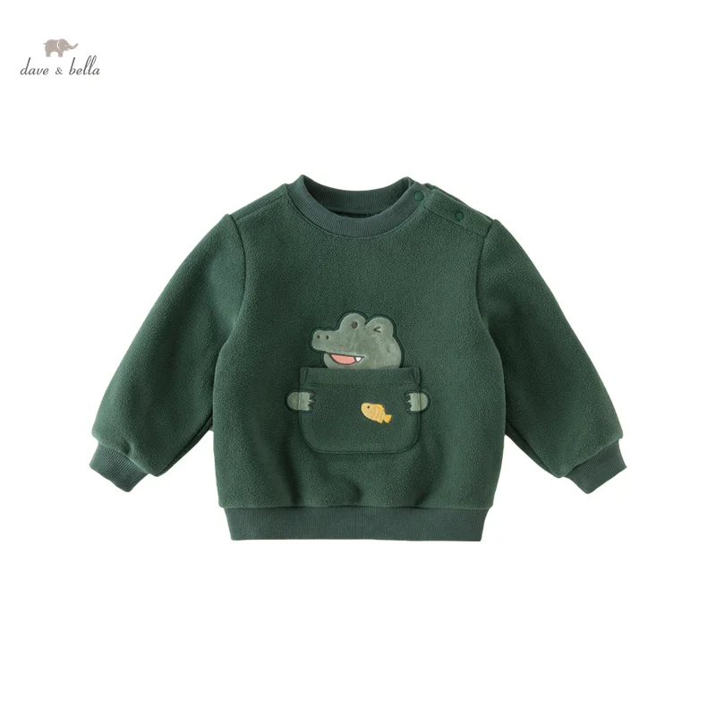 Dave Bella 2023 New Autumn Winter Boys Baby Children Top Fashion Casual Sweatshirt Lovely Cartoon Fleece Outdoor Party DB4237135