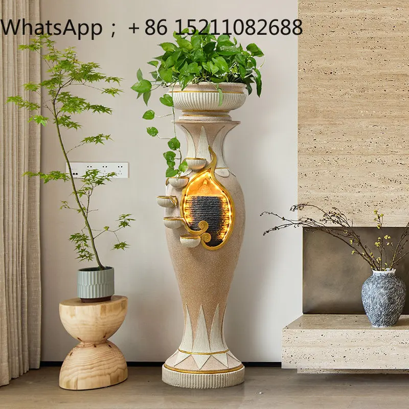 SCY high-end circulating water flow ornament living room entrance indoor water feature decoration floor fountain