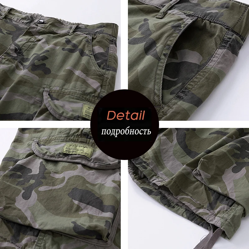 New Summer Men Cargo Camouflage Shorts Mens Cotton Beach Multi Pocket Shorts Man Spring Casual Joggers Shorts Male Dropshipping - Image 6