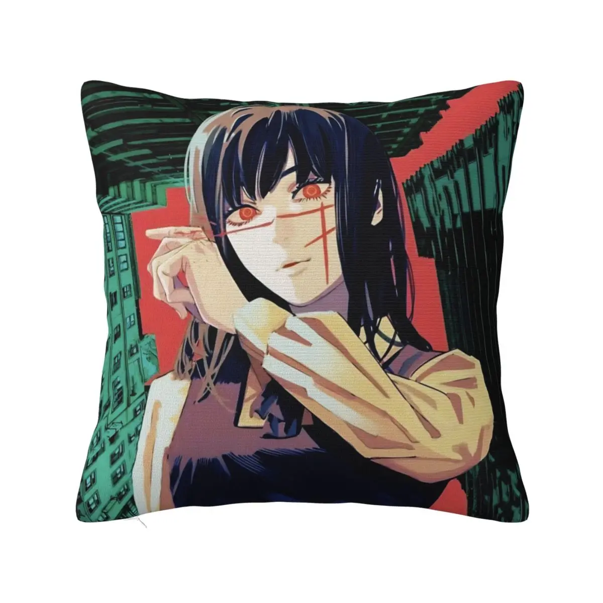 Yoru Chainsaw Man War Devil Pillowcase Polyester Cushion Cover Decorative Asa Mitaka Pillow Case Cover Bed Zippered 40X40cm