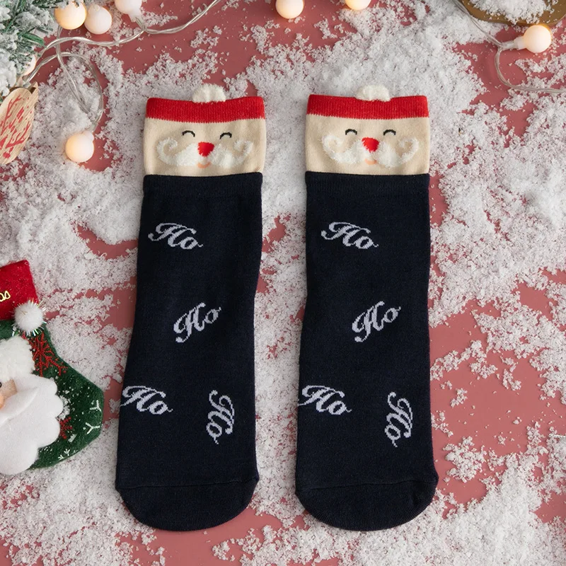 New Fashion Harajuku Christmas Cartoon Santa Elk Happy Socks alce Funny Winter Cotton calze femminili Happy Christm Gift for Girl