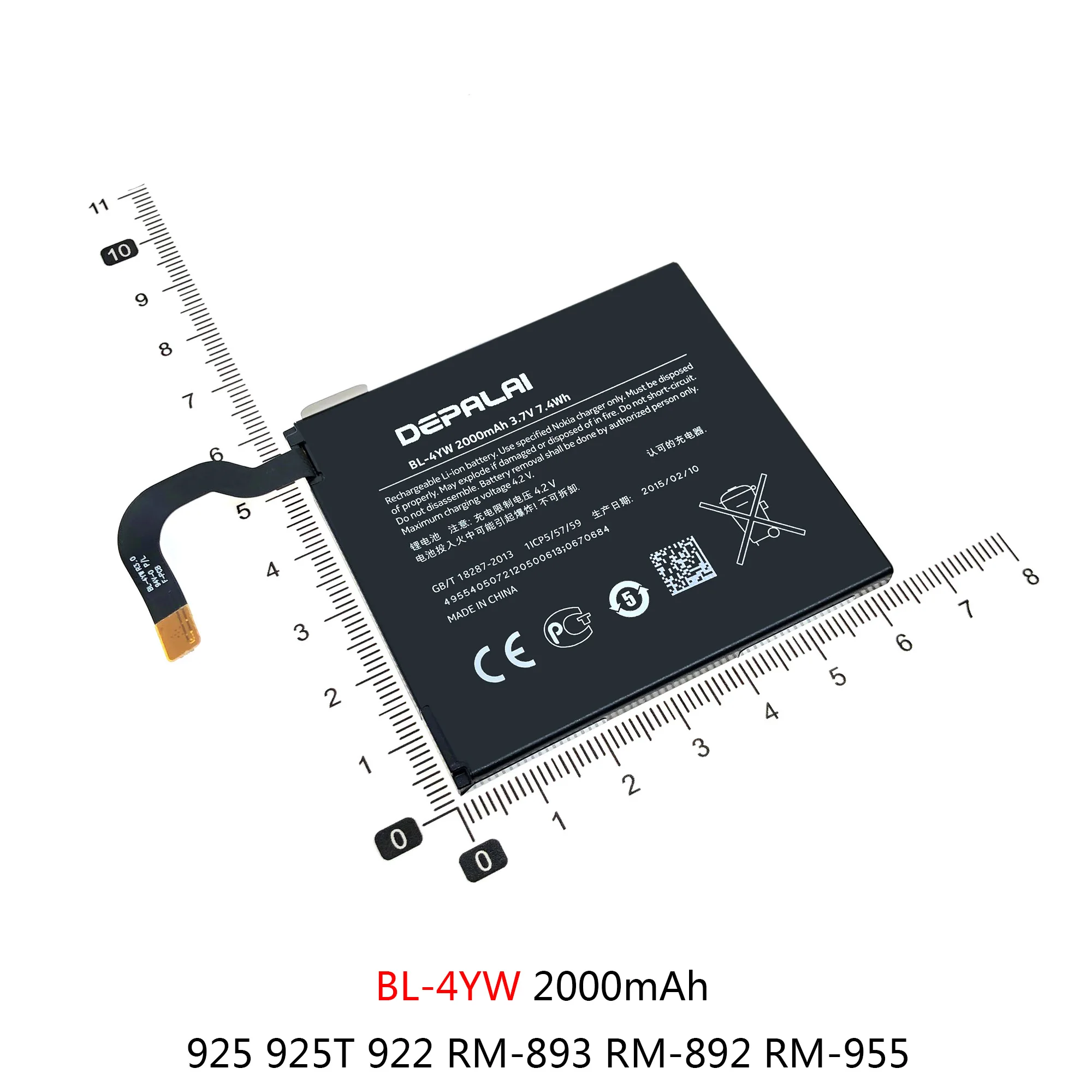 BL-4YW BV-4BWA Phone Battery BV-4BW BV-5XW BV-5QW For Nokia Lumia 925 1520 1320 1020 Battery 930 929 927 Batteries polymer