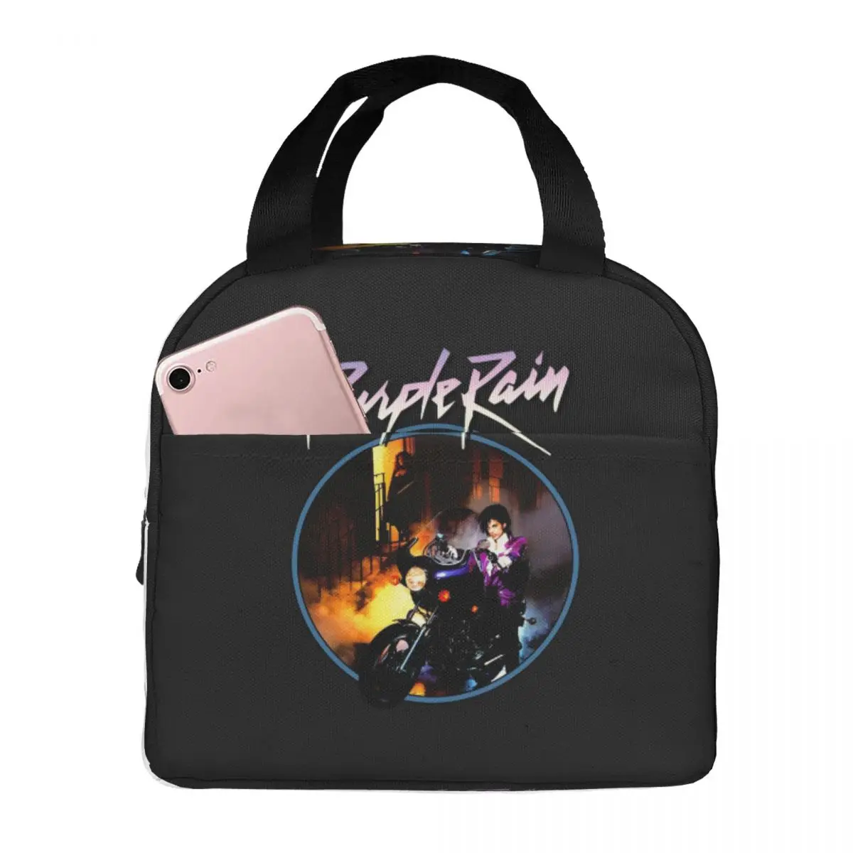 Purple Rain His Royal - Prince Lunch Bags Insulated Bento Box Portable Lunch Tote Picnic Bags Thermal Bag for Woman Kids Work