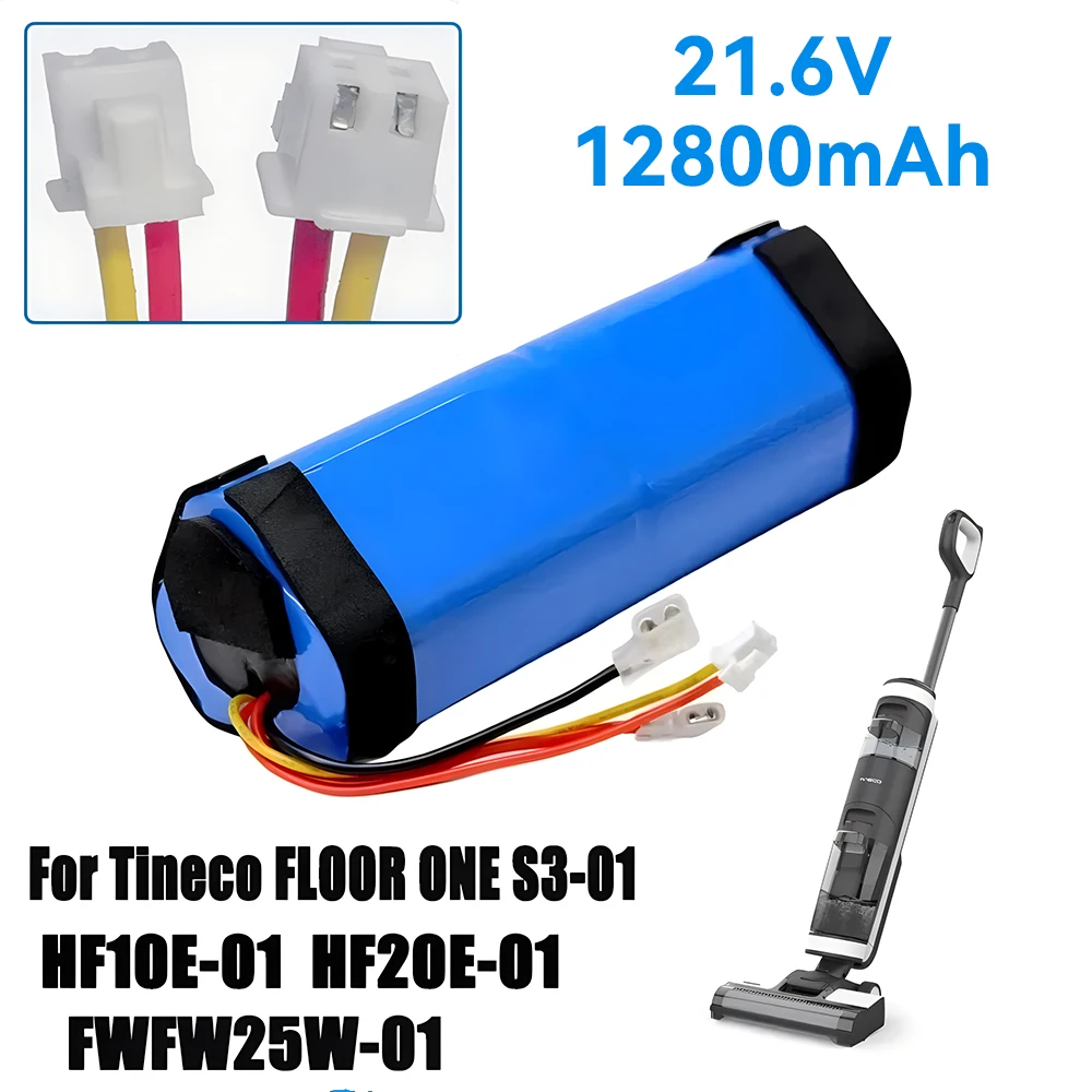 

Original 21.6v 9800mAh 12800mAh for Tineco Floor OneS3 Wet and Dry Vacuum Cleaner 18650 Li-ion Rechargeable Batteries Pack