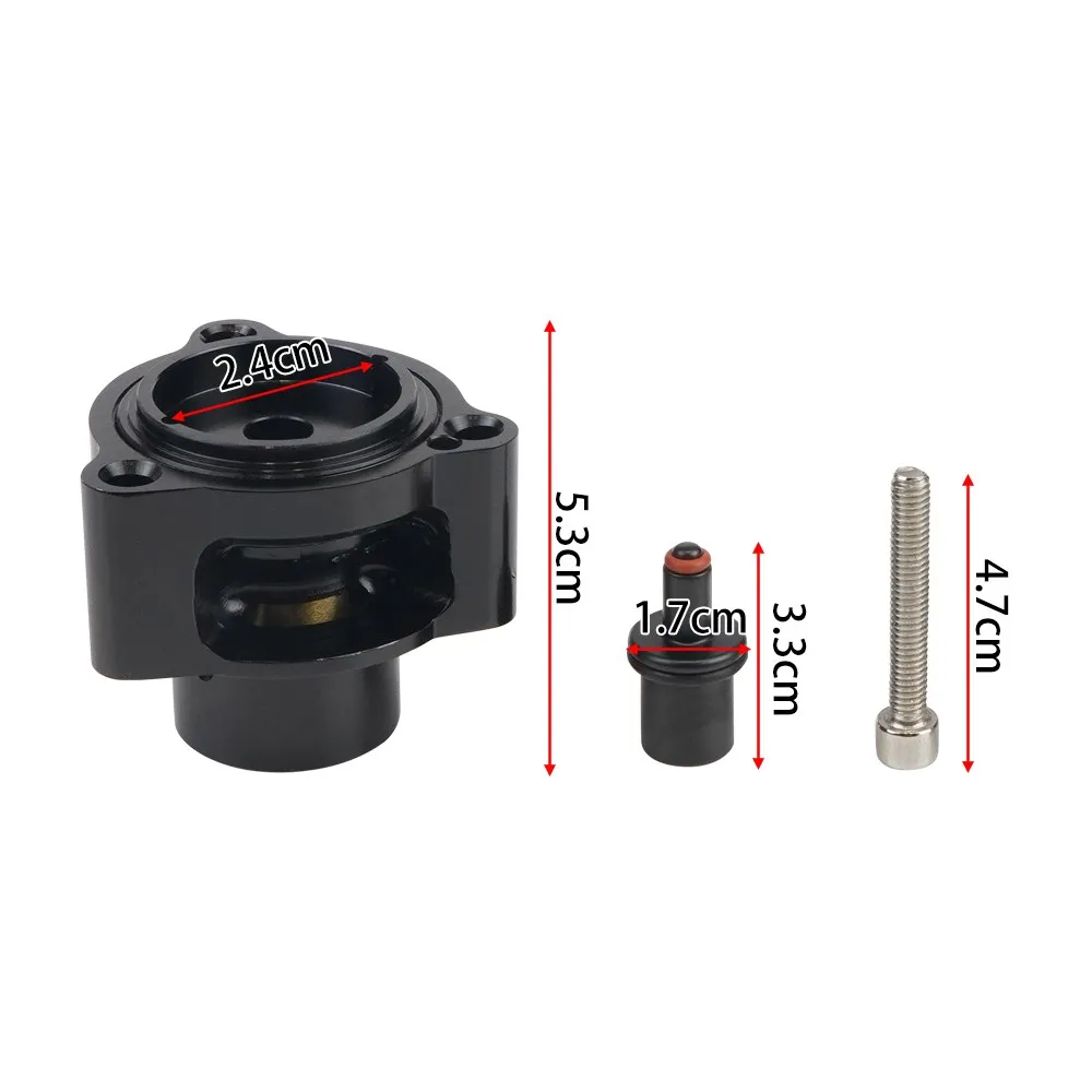 T9451 Aluminium Car BOV Adapter VTA DV+ Diverter Valve Suits Various Black Fit For Audi Volkswagen 2.0T TFSI For SKODA