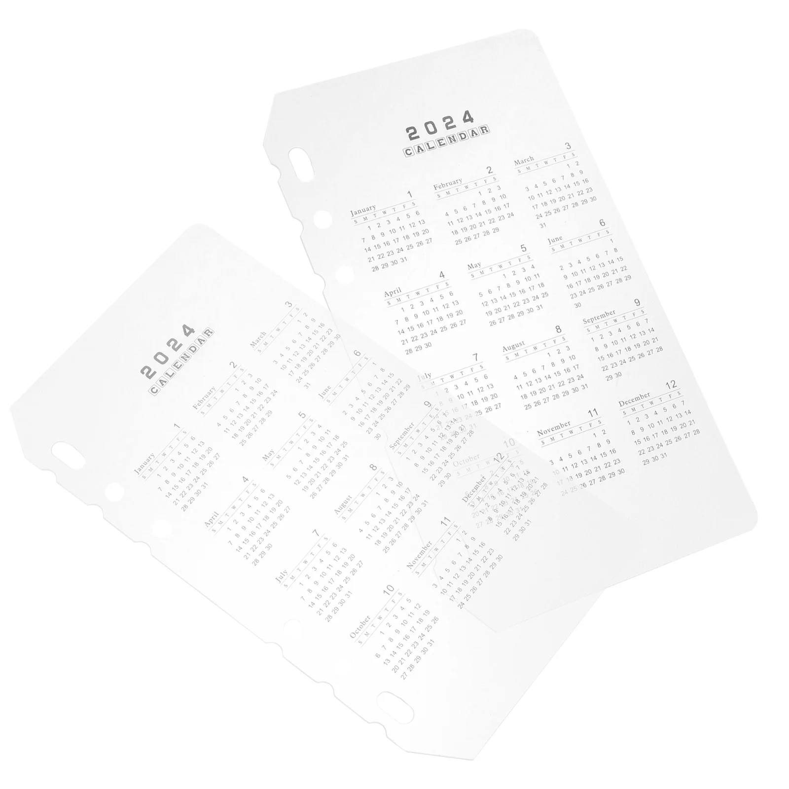Divisor de calendario, pantalla transparente, Material Pp, divisores portátiles para cuaderno, separadores de carpetas reemplazables, suministro diario de libros, 2 uds.