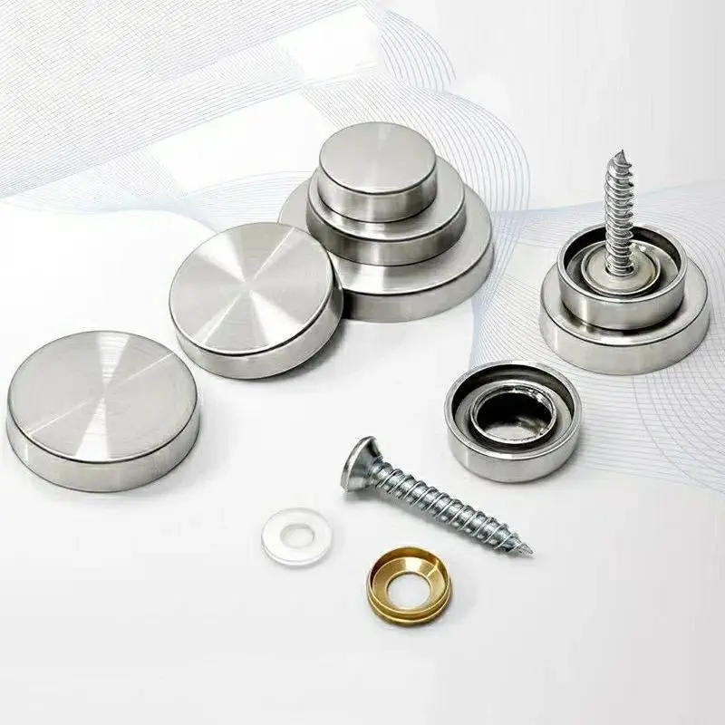 

Wholesale 500PCS 304 Stainless Steel Glass Mirror Nails Acrylic Sign Billboard Advertisement Nails Screws Decorative Cover Caps