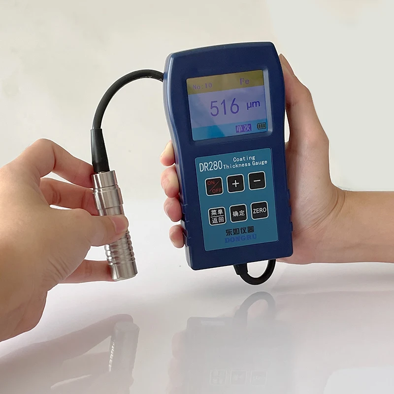 Eddy current magnetic dual purpose coating thickness gauge for Fe Material and NFe Material Measuring