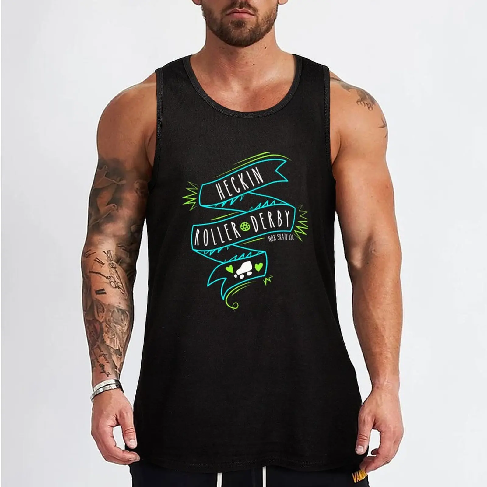 Heckin Roller Derby Tank Top fitness Men's summer clothes vests for men