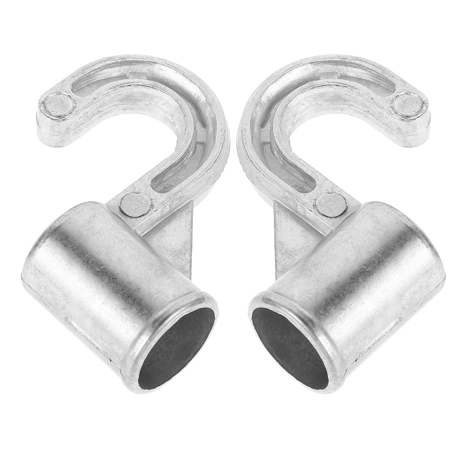 2 Pcs Hanger Hook Metal Curtain Hooks Racks Aluminum Alloy Closet Heavy Duty Clothes