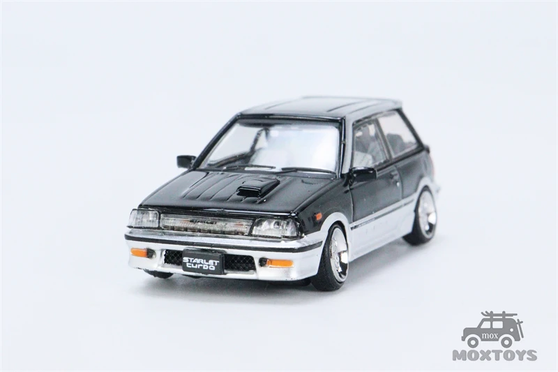 BMC 1:64  Starlet Turbo S 1998 EP71 Silver Black LHD  Diecast Car