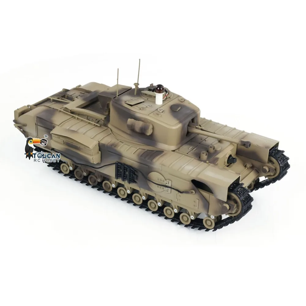 Tongde 1/16 RTR RC Tank Churchill Mk.VII pistes métalliques, modèle de combat infrarouge, jouets, vente américaine