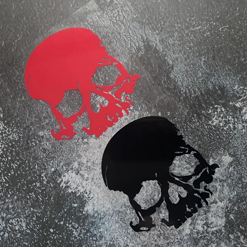 

1pc Multicolor Skull Waterproof Vinyl Sticker for Motorcycle Helmet, Car Window & Bumper