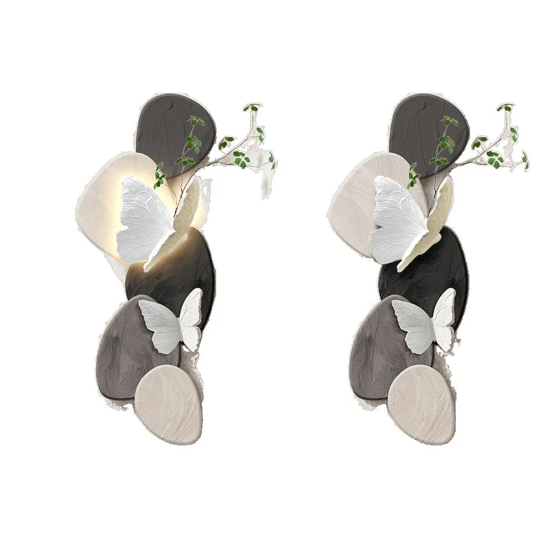 

Entrance decorative painting, facing the door, butterfly wall painting, light luxury and high-end sense