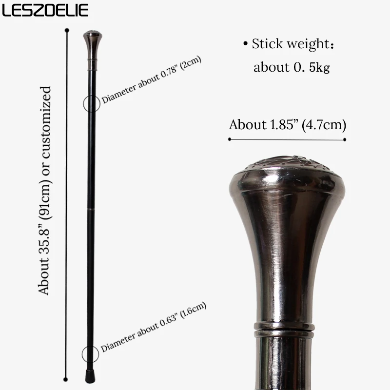 عصا مشي فضية بنمط تاج فارس القرون الوسطى وقبضة مستقيمة عصري للزينة للرجال والنساء