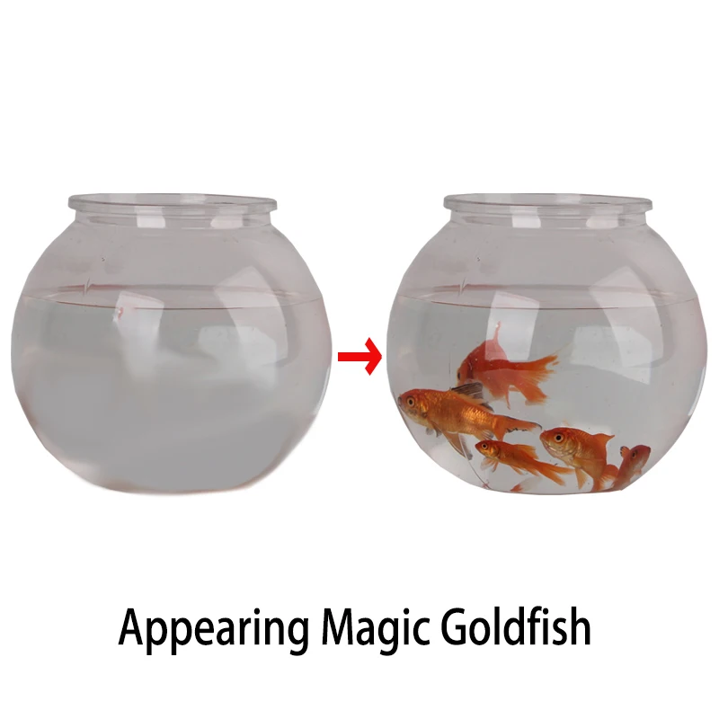 Fish Appearing from Empty Tank Magic Goldfish Bowl Stage Magic Tricks Magie Props Accessories for Magician Easy to do