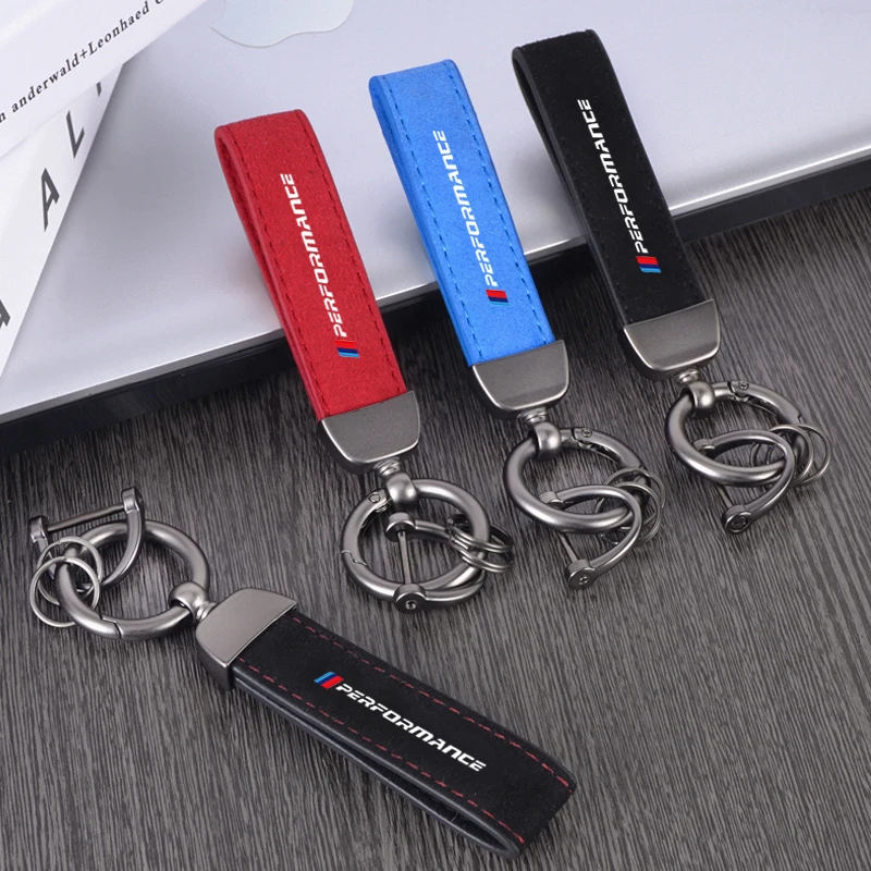 

Автомобильный замшевый брелок, кожаные кольца, подвеска, брелок в форме подковы, пряжка для BMW M Performance E46 E90 E60 F30 E39 F10 E87 E36 F20 E92