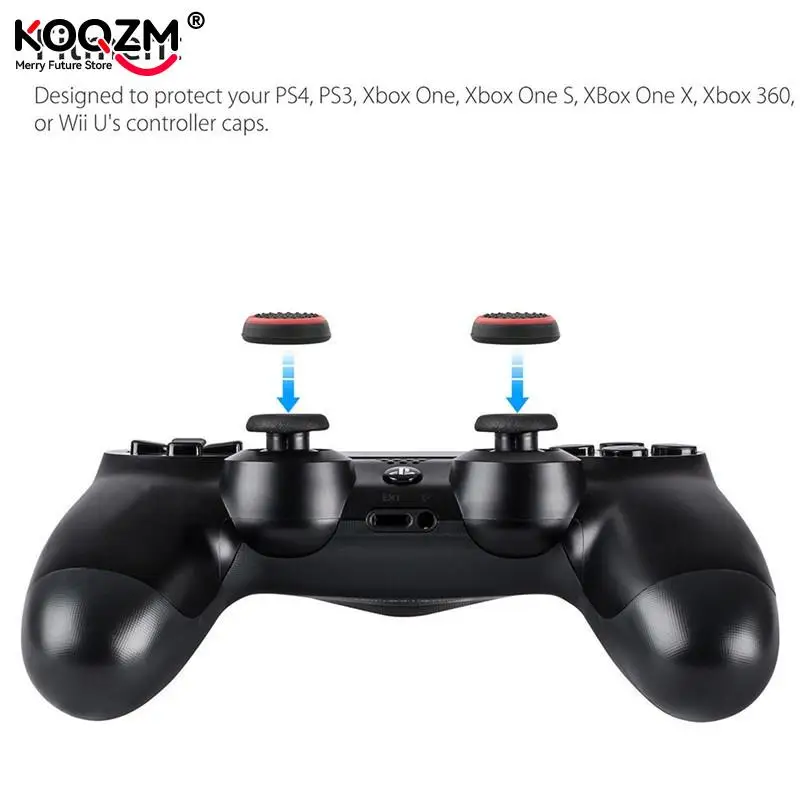 4pcs Silicone Analog Thumb Stick Grips Cover For Xbox 360 One Playstation 4 For PS4/PS3 Pro Slim Gamepad Cap Joystick Cap Cases