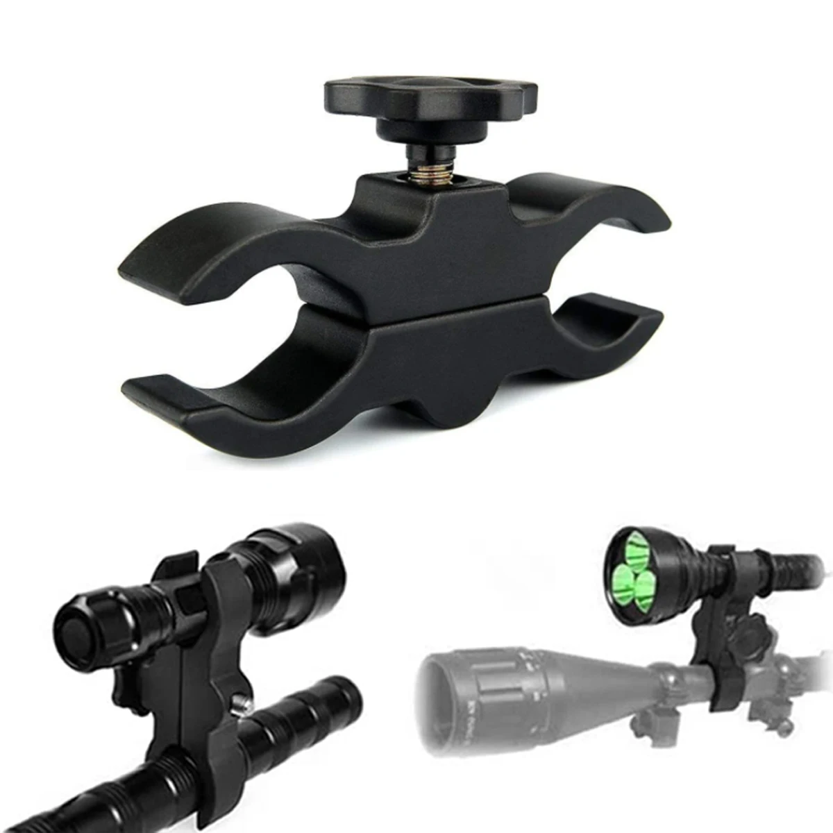 Tactical Universal Flashlight Mount for 20mm Rail&Tube 24-27mm Flashlights Tube Clip 25.4 Torch Bracket Scope Barrels Mount