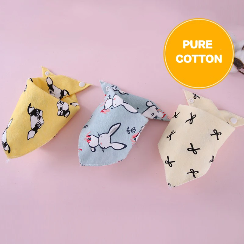 Baby Saliva Towel Combed Cotton Baby Double Triangle Scarf Newborn Bib Boy Girl Spring Summer Scarf