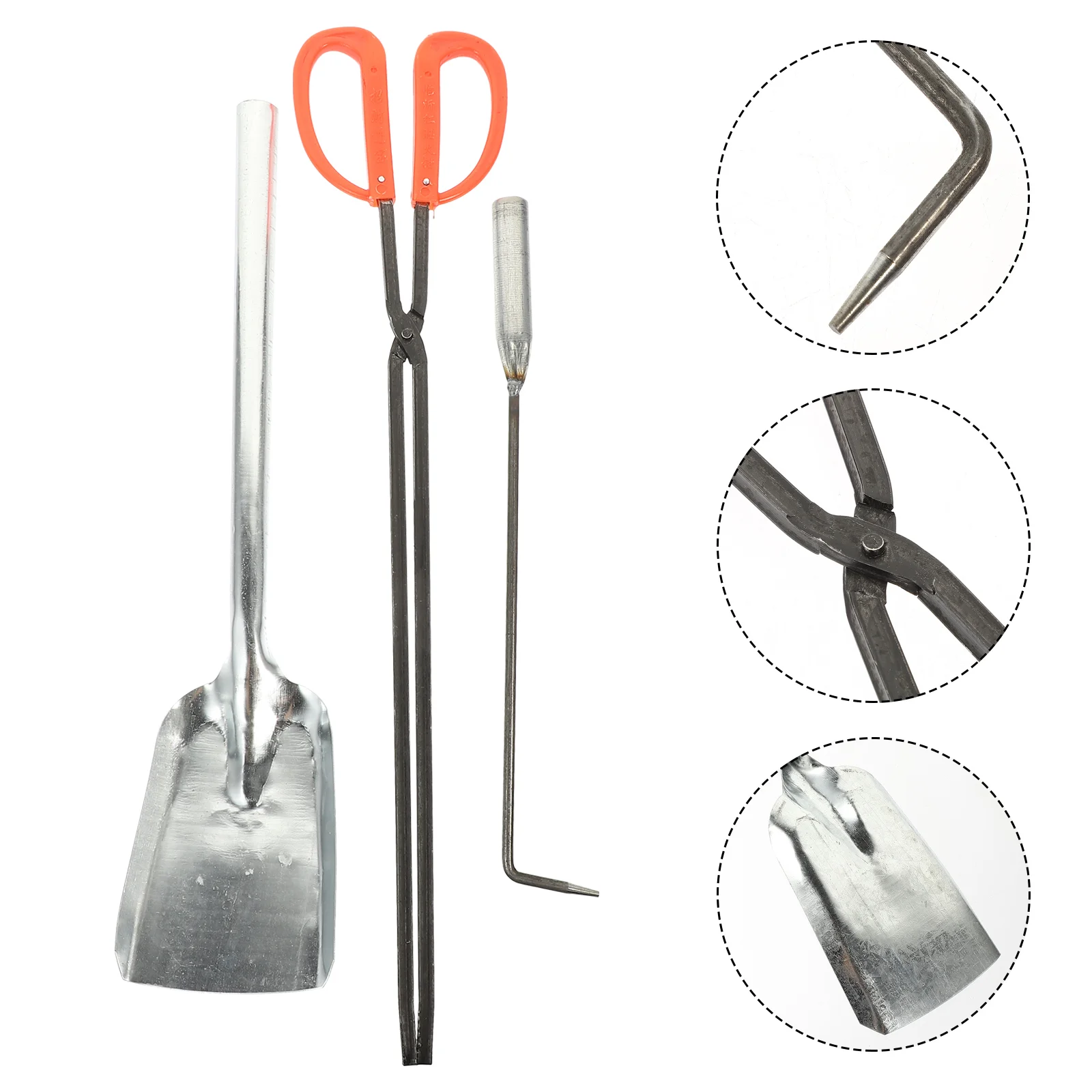 

Fireplace Fire Tool Scoop Tools Stove Charcoal Set Poker Accessories Coal Supplies Wood Tongs Grabber Grill Ash Log Pit Bonfire