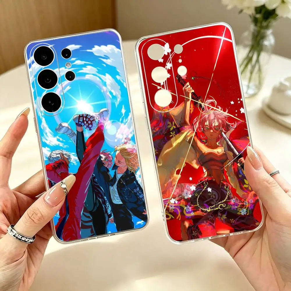 Anime T-Tokyo Revengers  Clear Soft Silicone Phone Case for Samsung S25 S24 S23 S22 S21 S20 Ultra Plus