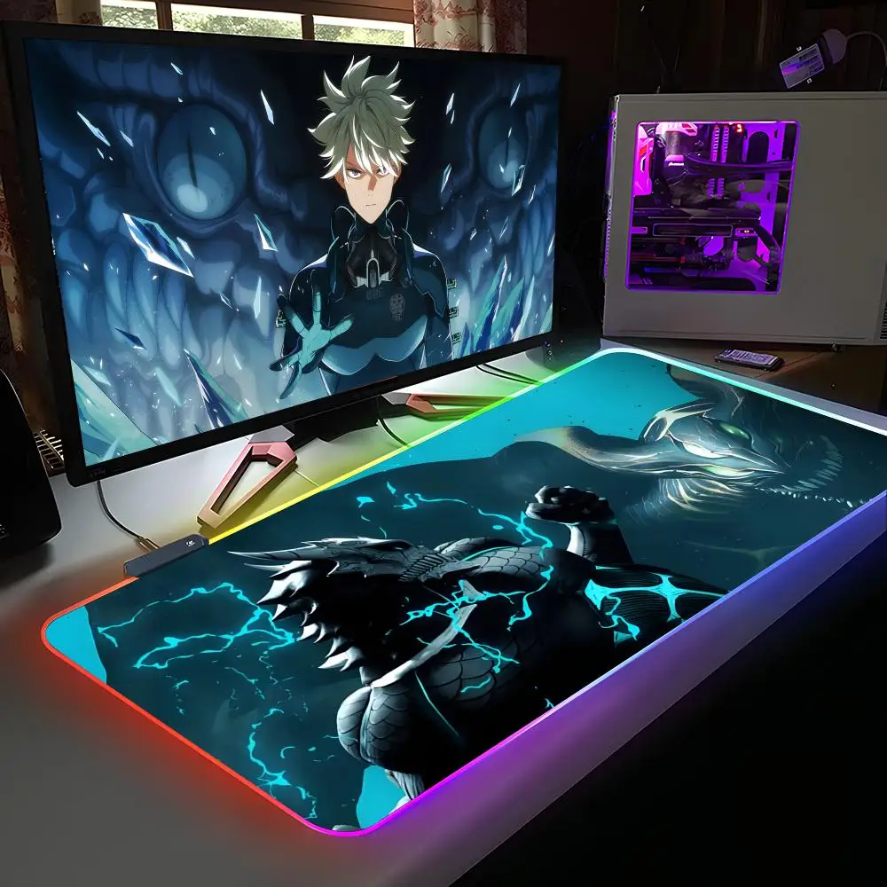 

Anime Kaiju No.8 Mouse Pad RGB Rubber Computer Laptop Official Game Colored esports Aesthetic Pretty Fashion Luxury Mat