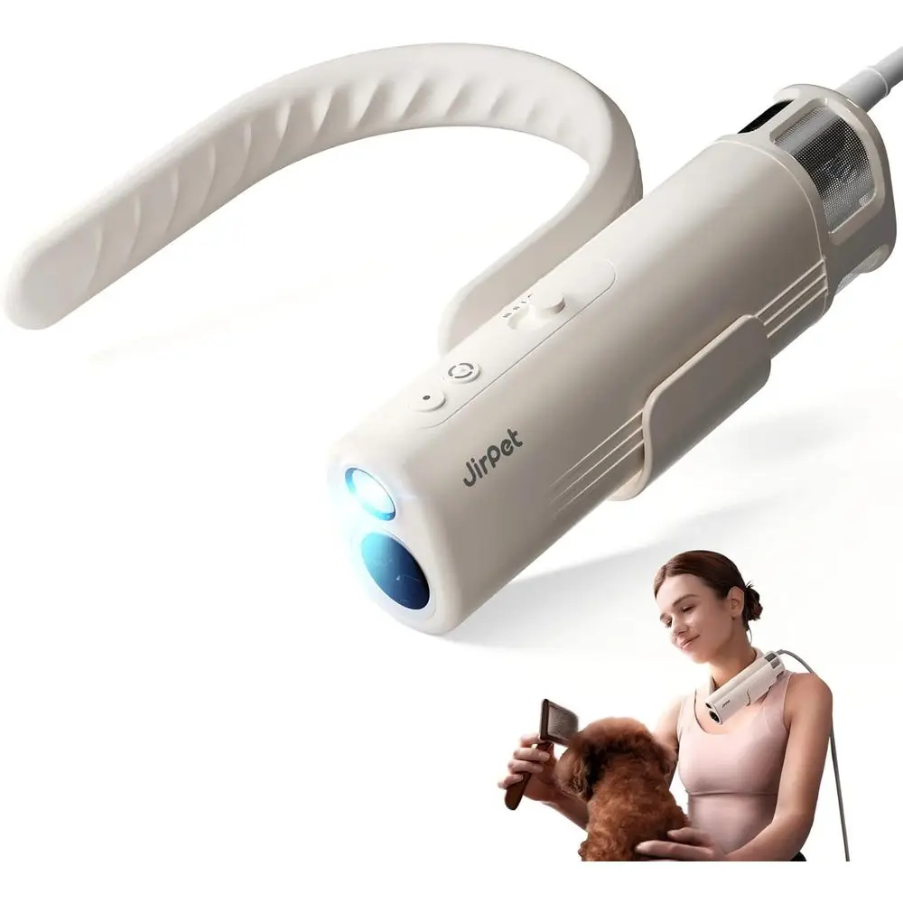 

Pet Neck Dryer, Professional Dog Dryer for Pet Grooming, Hands-Free Dog Blow Dryer with Neck Hanging, Dog Hair Dryer with 3 Spee