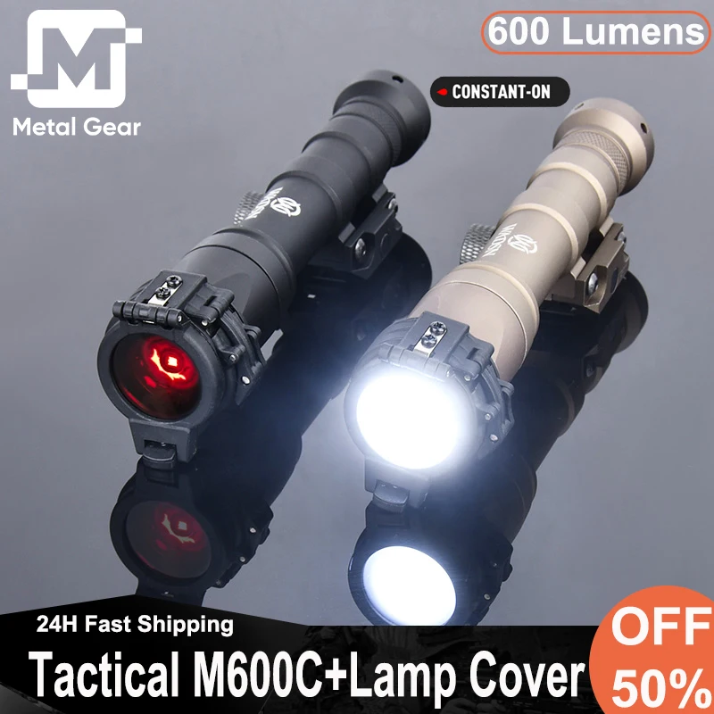 

Tactical M600C Hunting Weapon Flashlight Wadsn White LED Spotlight Diffuser IR Fill Light Lamp Cover Fit 20MM Picatinny Rail