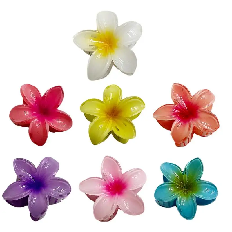 

Flower Shape Claw Clip 7pcs Girls Flower Hair Jaw Claw Clips Fashionable Thin Thick Curly Hair Floral Clips Strong Hold For